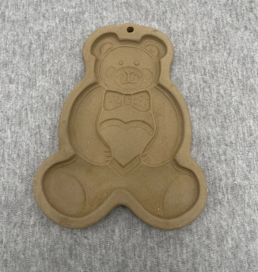 VINTAGE THE PAMPERED CHEF 1991 TEDDY BEAR COOKIE MOLD STONEWEAR